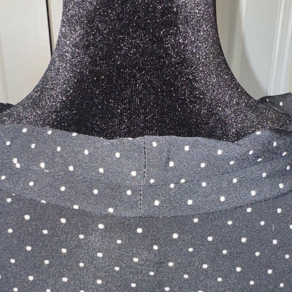 Charter Club Black and White Polka Dot Blouse - Picture 5 of 9